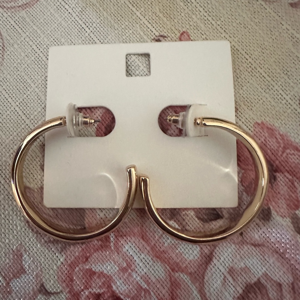 Gold hoop earrings